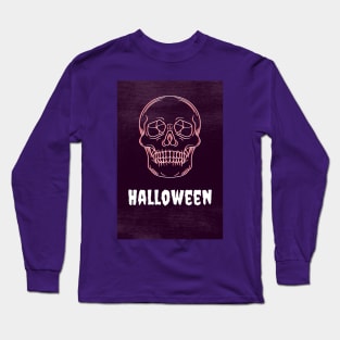 Scary Halloween Skull - Funny Long Sleeve T-Shirt